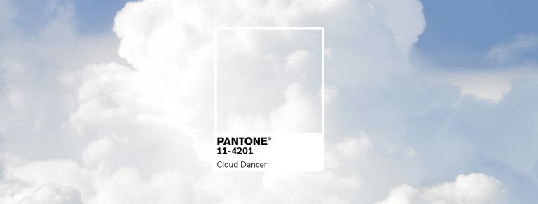 Pantone colour of the year, cloud dancer swatch